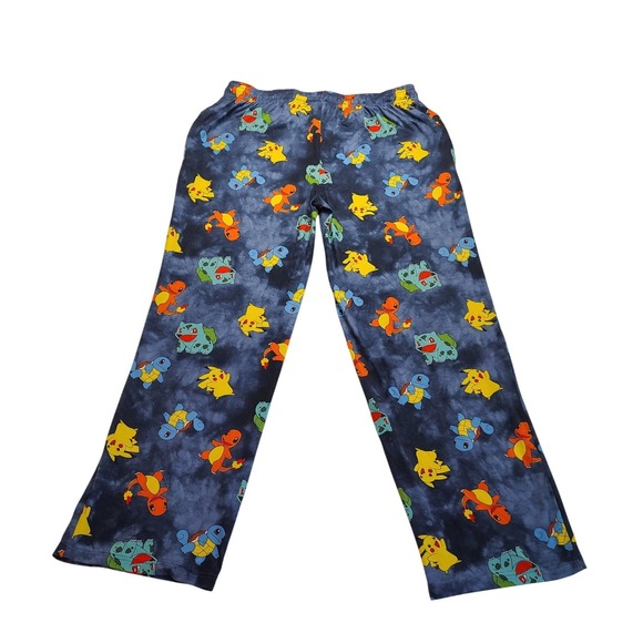 Pokemon Other - Pokemon Pajama Pants Blue Men's Large Cloud Wash Pikachu Bulbasaur NWOT